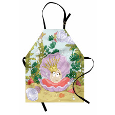 Cartoon Pearl on Shell Apron