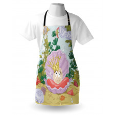 Cartoon Pearl on Shell Apron