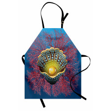 Coral Nautical Artwork Apron