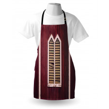 Retro Burgundy Shutters Apron