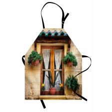 Old Window and Flowers Apron