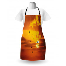 Birds Flying at Sunset Apron