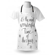 Christmas Cheer Typography Apron