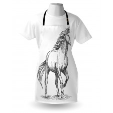 Sketchy Graphic of a Horse Apron