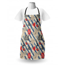 Grunge Wheel Heart Apron