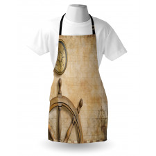 Wooden Wheel Compass Apron