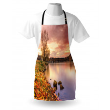 Prague Riverside Autumn Apron