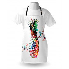 Rengarenk Mutfak Önlüğü Ananas ve Kuş