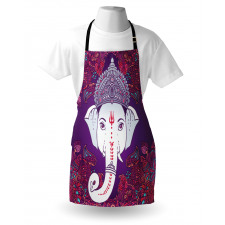 Elephant Floral Design Apron