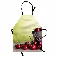 Cherries Bucket on Ombre Apron