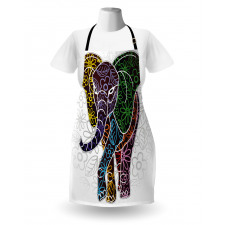 Floral Tribal Shapes Apron