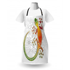 Art Frog Flowers Apron