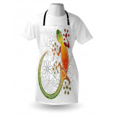 Art Frog Flowers Apron