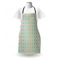 Vertical Irregular Bars Motif Apron