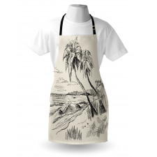 Tropical Beach Sketch Apron