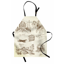 World Famous Landmarks Apron