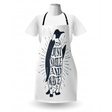 Penguin and Words Apron