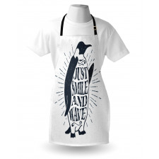 Penguin and Words Apron