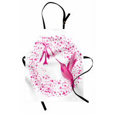 Hummingbird Flower Dots Apron