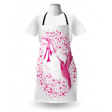 Hummingbird Flower Dots Apron