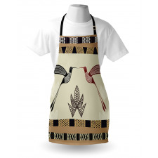 Bamboo Leaf Birds Art Apron