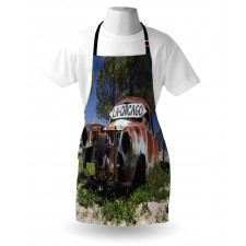 Old Abandoned Car USA Apron