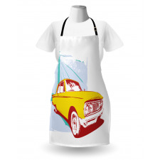 Old Car Grunge Artwork Apron