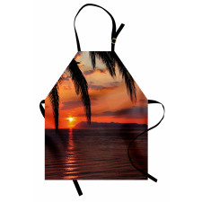 Sunrise on Sea and Palms Apron