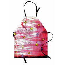 Red Grunge Celestial Apron