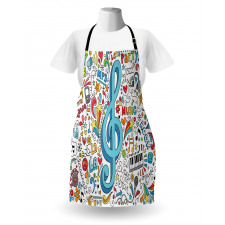 Big Clef with Doodles Around Apron