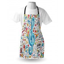 Big Clef with Doodles Around Apron