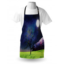 Full Moon Galaxy Grass Apron