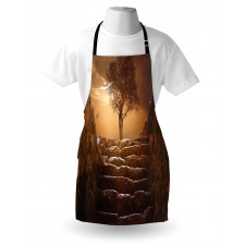 Brown Sky Sunset Cloudy Apron