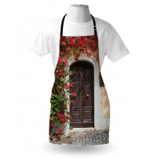 Old Door with Flowers Apron