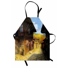 Wooden Houses in Fall Apron