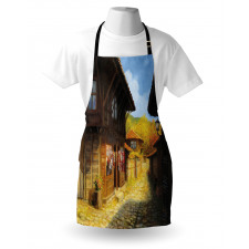 Wooden Houses in Fall Apron