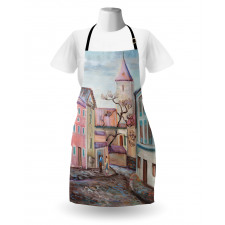 Watercolor Effect Town Apron