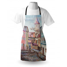 Watercolor Effect Town Apron