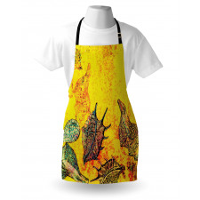 Seashells Animal Grunge Apron