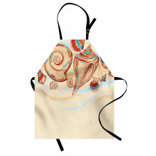 Seashells Pastel Colored Apron