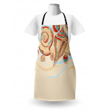 Seashells Pastel Colored Apron