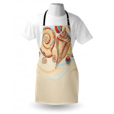 Seashells Pastel Colored Apron