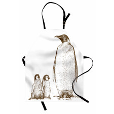 King and Baby Penguin Apron