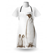 King and Baby Penguin Apron
