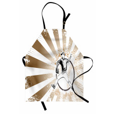 Retro Baseball Pop Art Apron