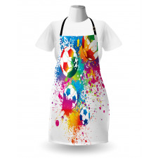 Colorful Splashes Balls Apron