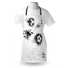 Football in Flame Apron