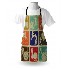 Grunge Sports Banners Apron