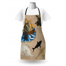 Sea Monsters Pirate Apron