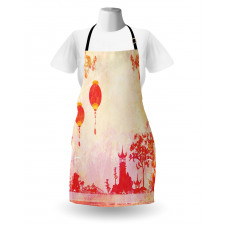 Chinese Lanterns Building Apron